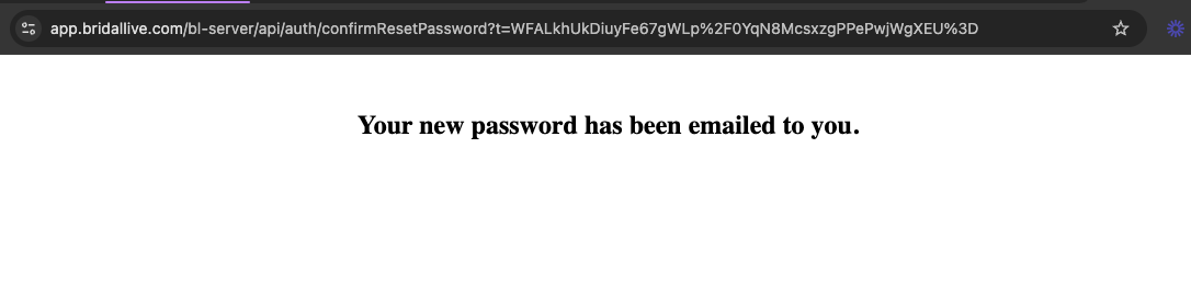 Password has been emailed to you